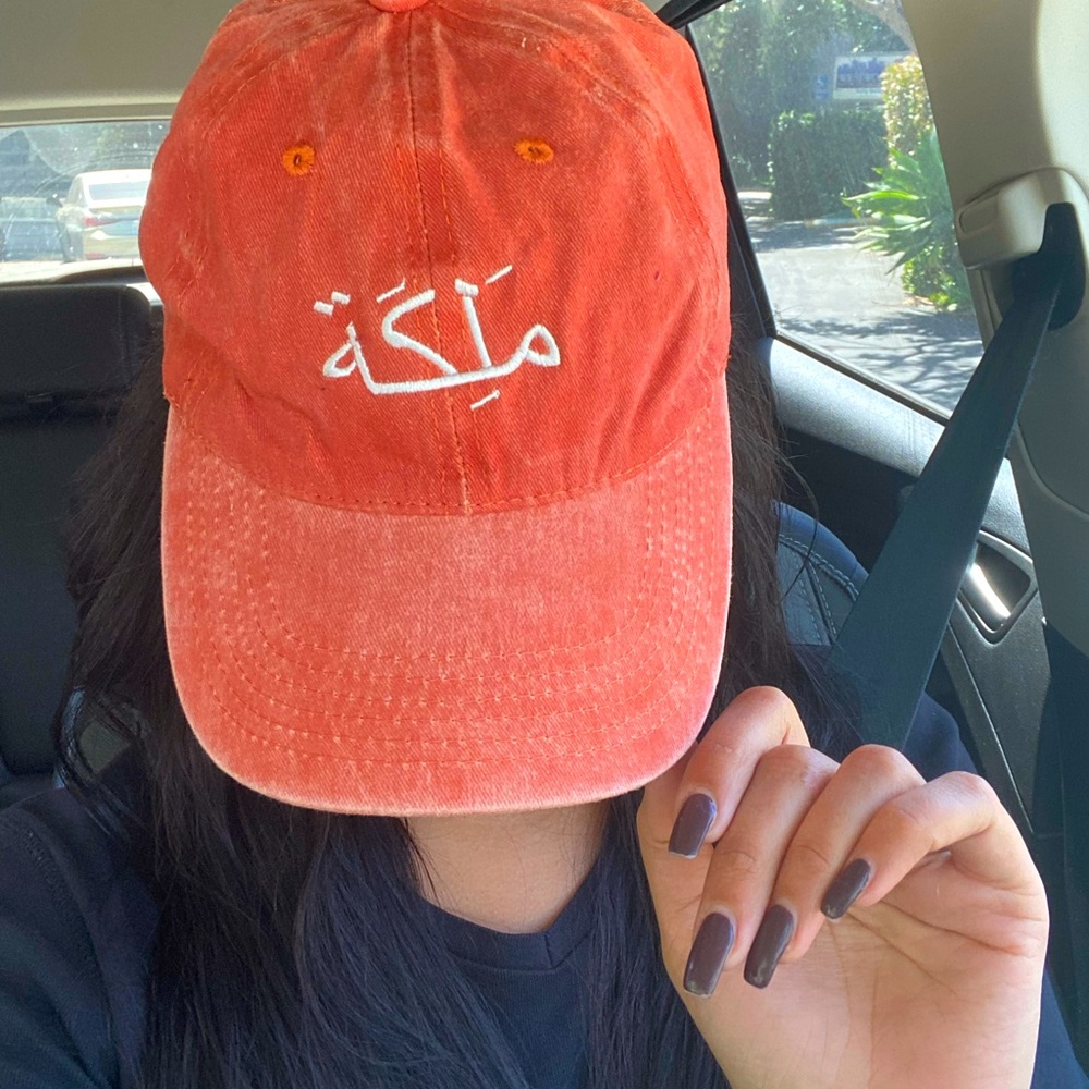 Customized female hat with Arabic writing